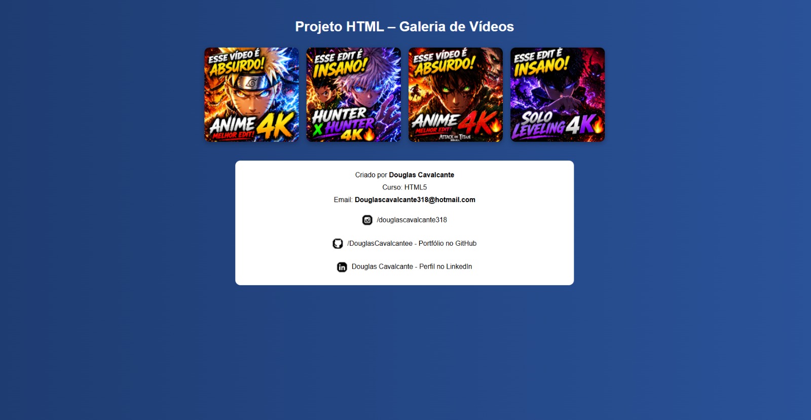 Projeto galeria